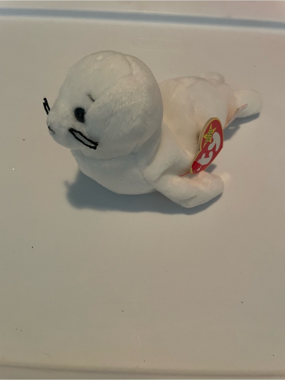 1996 TY Beanie Baby Seamore White Seal Plush Toy - Classic Collectible